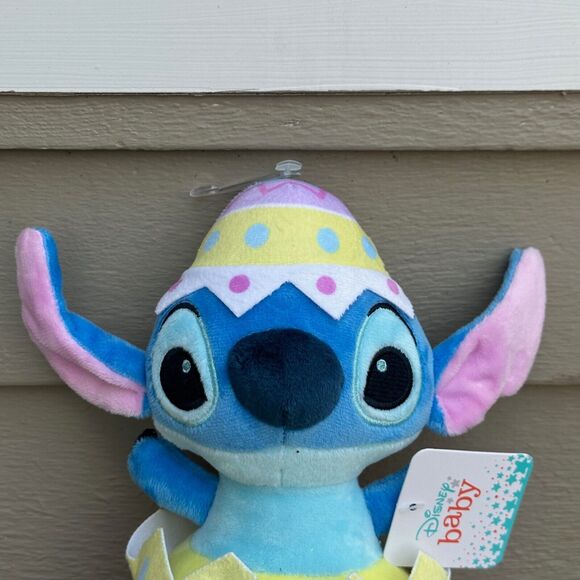 Stitch Easter Bunny in Egg Ears Are Rustling Pastel NWT Soft Plush Disney Baby - Picture 2 of 10